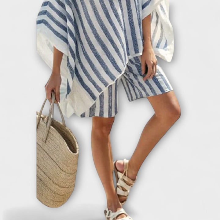 Yara - 2-Teiliges Oversize-Set mit Shorts