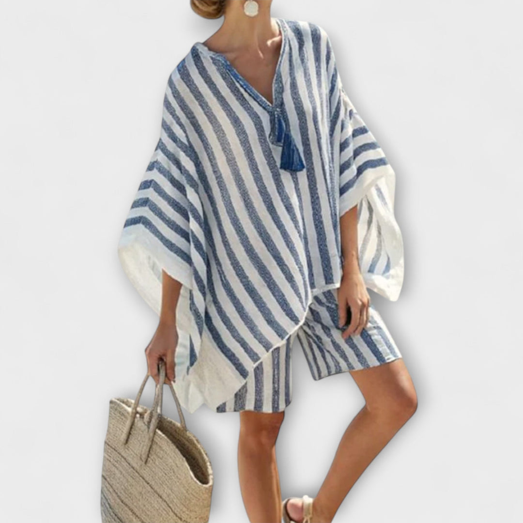Yara - 2-Teiliges Oversize-Set mit Shorts