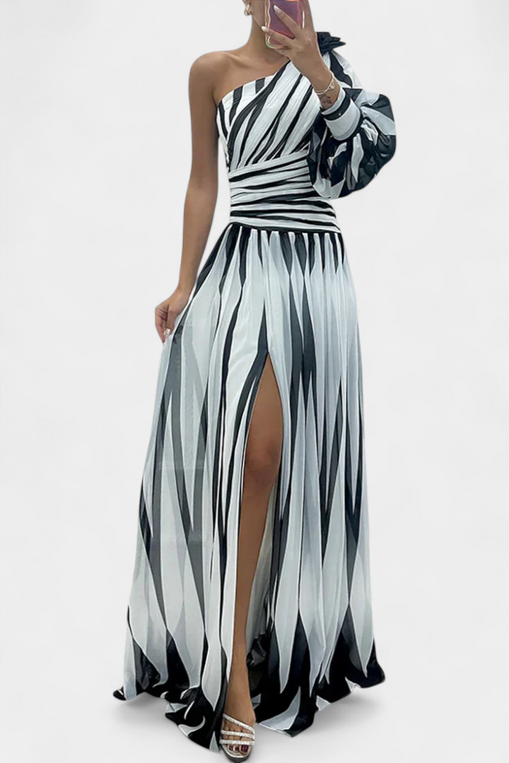 Norah – Gestreiftes Maxikleid