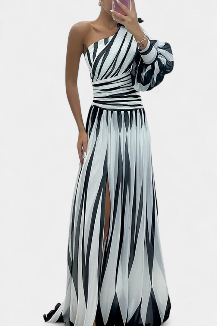 Norah – Gestreiftes Maxikleid