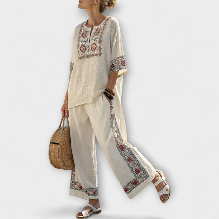 Novalie - 2-Teiliges Ethno Sommer Set