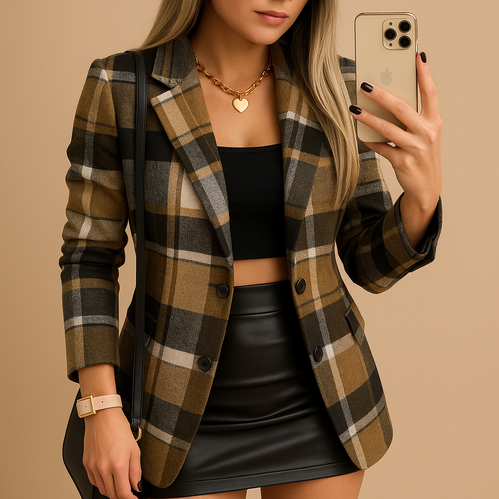Sienna - Langer gesteppt­er Damenblazer