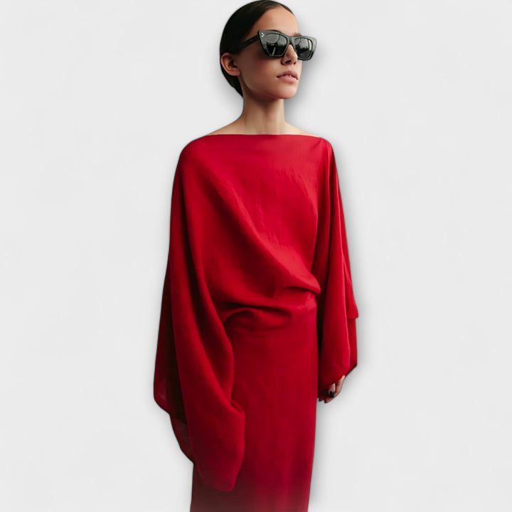 Mila - Kimono Kleid aus Leinen und Baumwolle