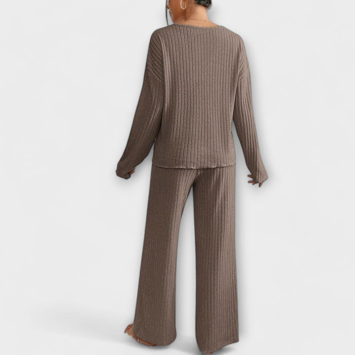 Vanessa - Geripptes Loungset